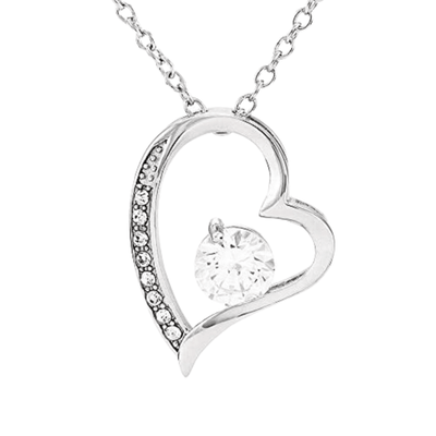 Gift For Wife Dream Come True Forever Love NecklaceHeart Pendant Stainless Steel or 18k Gold - Forever Love Necklace Gift Idea For Woman