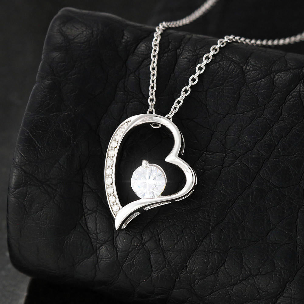 Gift For Wife Better Gift Forever Love NecklaceHeart Pendant Stainless Steel or 18k Gold - Forever Love Necklace Gift Idea For Woman