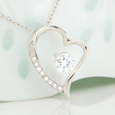 Gift For Wife Dream Come True Forever Love NecklaceHeart Pendant Stainless Steel or 18k Gold - Forever Love Necklace Gift Idea For Woman