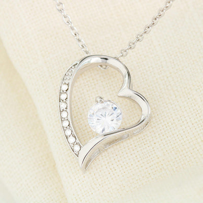 Gift For Wife Dream Come True Forever Love NecklaceHeart Pendant Stainless Steel or 18k Gold - Forever Love Necklace Gift Idea For Woman