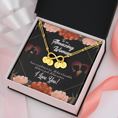 To My Wife My Love Friend Infinity Bracelet With Initial Charms - Infinity Bracelet