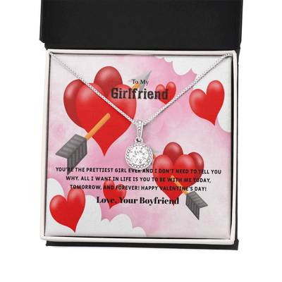 To My Girlfriend Valentines Gift The Prettiest Girl Ever Eternal Union Necklace - Eternal Hope