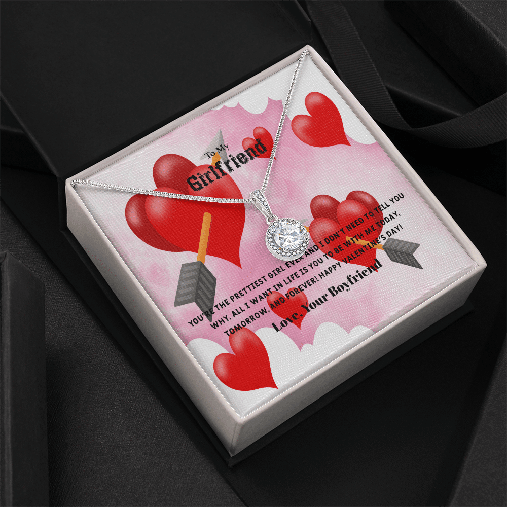 To My Girlfriend Valentines Gift The Prettiest Girl Ever Eternal Union Necklace - Eternal Hope