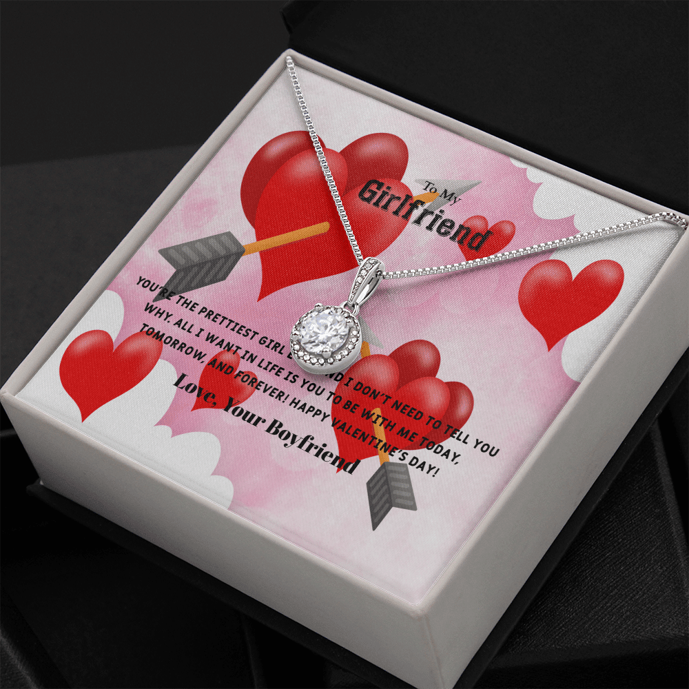 To My Girlfriend Valentines Gift The Prettiest Girl Ever Eternal Union Necklace - Eternal Hope