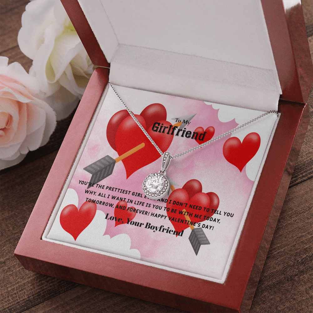 To My Girlfriend Valentines Gift The Prettiest Girl Ever Eternal Union Necklace - Eternal Hope