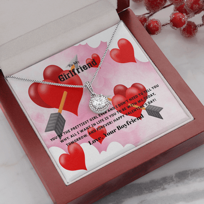 To My Girlfriend Valentines Gift The Prettiest Girl Ever Eternal Union Necklace - Eternal Hope