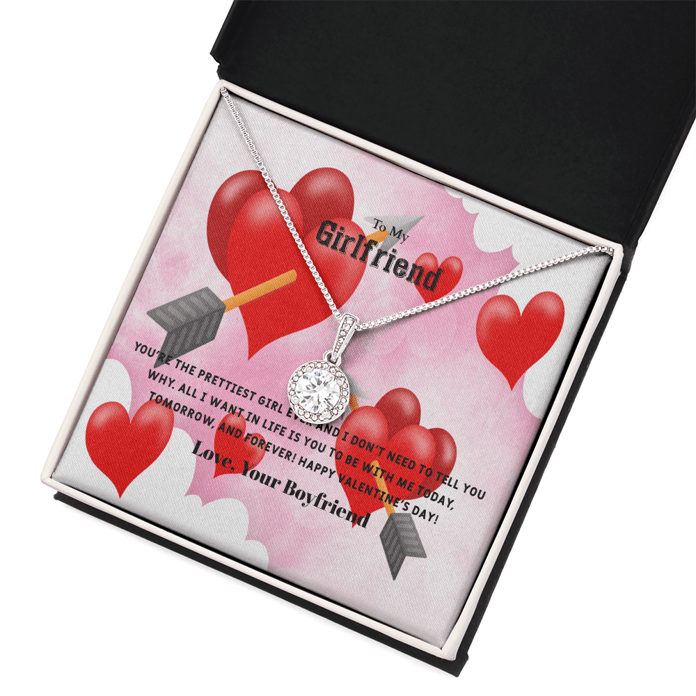 To My Girlfriend Valentines Gift The Prettiest Girl Ever Eternal Union Necklace - Eternal Hope