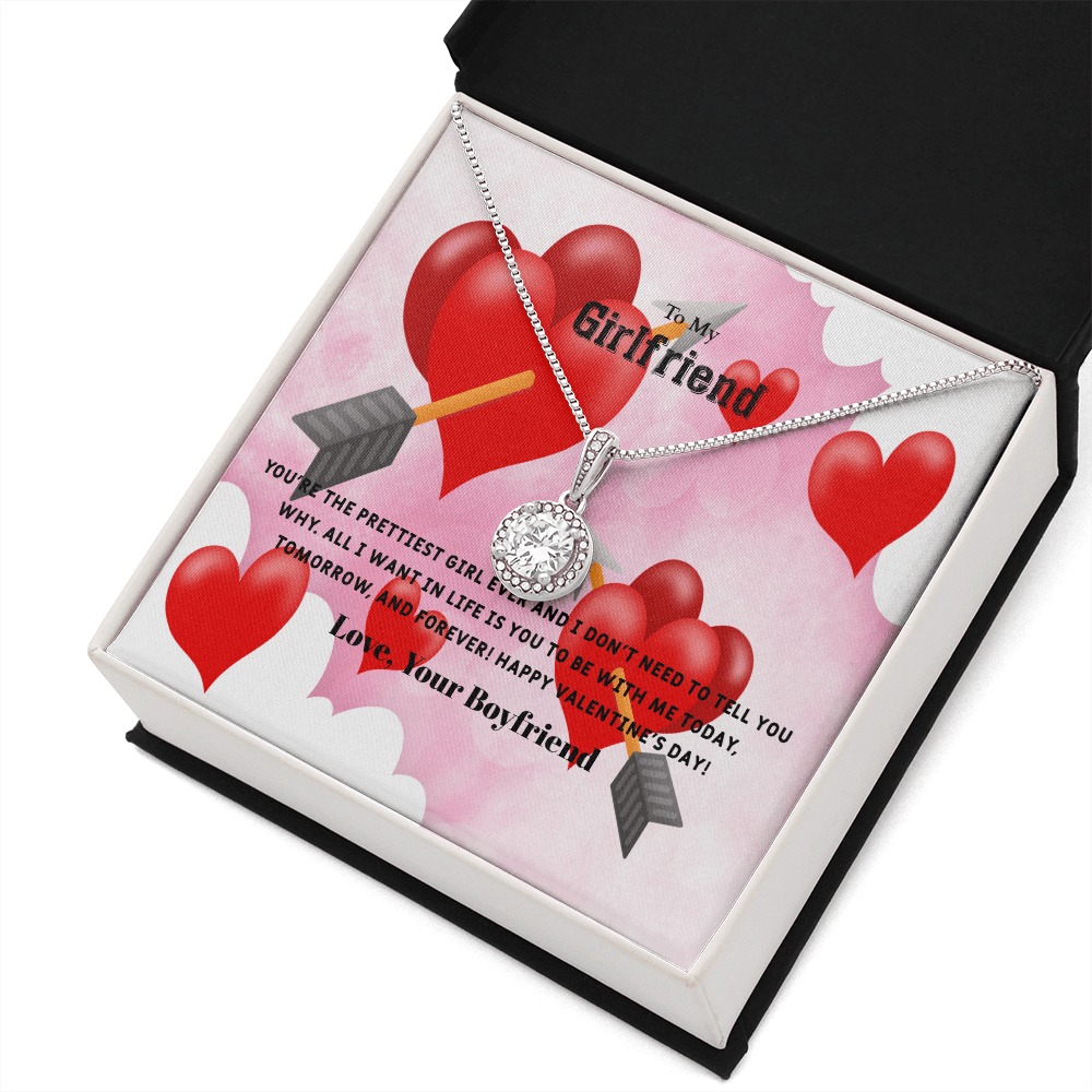 To My Girlfriend Valentines Gift The Prettiest Girl Ever Eternal Union Necklace - Eternal Hope