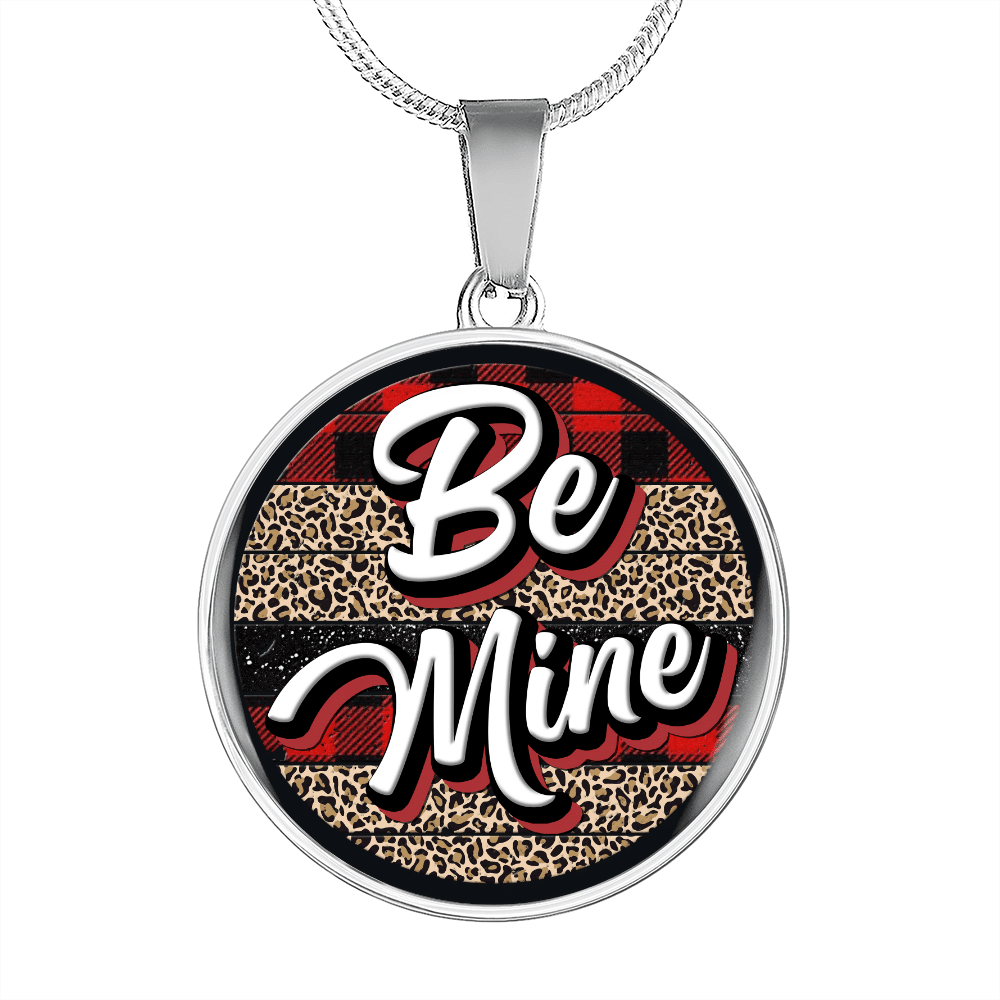Girlfriend Wife Valentines Gift Be Mine Circle Necklace Stainless Steel or 18k Gold 18-22 - Luxury Circle Pendant Bangle Bracelet Meanful Gift Idea For Her/Him