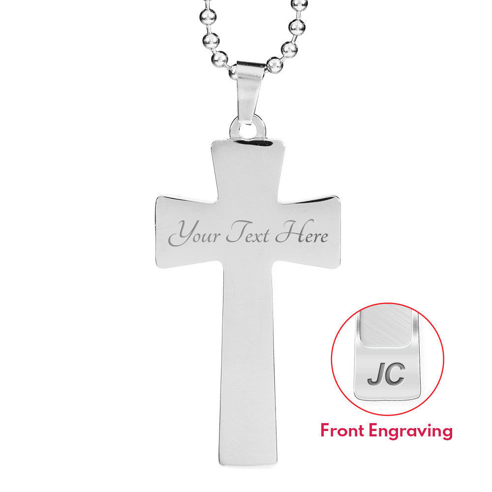 God Bless Nurses Cross 18-22" - Dog Tag with Swivel Keychain