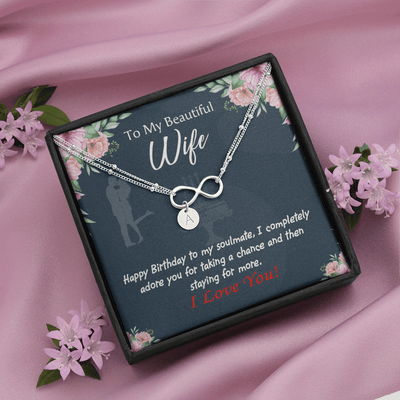 Wife I Completely Adore Infinity Bracelet With Initial Charms - Infinity Bracelet