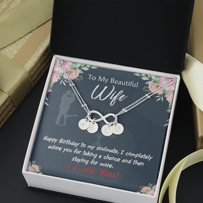 Wife I Completely Adore Infinity Bracelet With Initial Charms - Infinity Bracelet