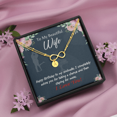 Wife I Completely Adore Infinity Bracelet With Initial Charms - Infinity Bracelet