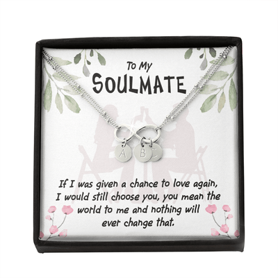 To My Girlfriend You Mean The World Infinity Bracelet With Initial Charms - Infinity Bracelet