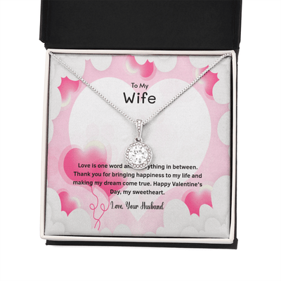 Wife Valentines Gift Thank You For Bringing Happiness Eternal Union Necklace - Eternal Hope