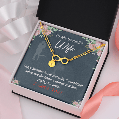 Wife I Completely Adore Infinity Bracelet With Initial Charms - Infinity Bracelet
