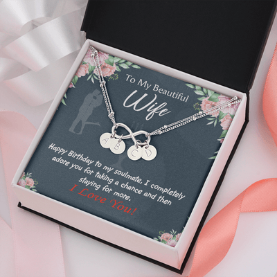 Wife I Completely Adore Infinity Bracelet With Initial Charms - Infinity Bracelet