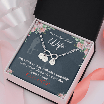 Wife I Completely Adore Infinity Bracelet With Initial Charms - Infinity Bracelet