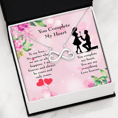 You Complete My Heart Necklace Gift Infinity Stainless Steel Pendant Wife Gift - Infinity Love Necklace