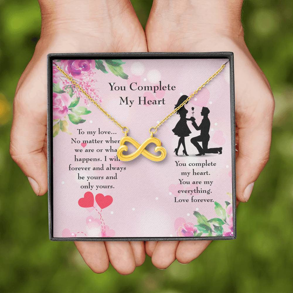 You Complete My Heart Necklace Gift Infinity Stainless Steel Pendant Wife Gift - Infinity Love Necklace