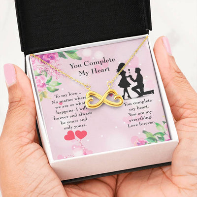 You Complete My Heart Necklace Gift Infinity Stainless Steel Pendant Wife Gift - Infinity Love Necklace