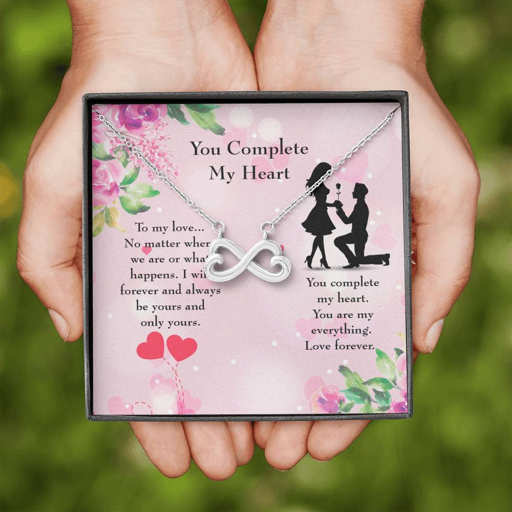 You Complete My Heart Necklace Gift Infinity Stainless Steel Pendant Wife Gift - Infinity Love Necklace