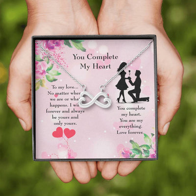 You Complete My Heart Necklace Gift Infinity Stainless Steel Pendant Wife Gift - Infinity Love Necklace