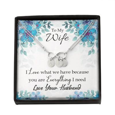 To My Wife When You Love Infinity Bracelet With Initial Charms - Infinity Bracelet