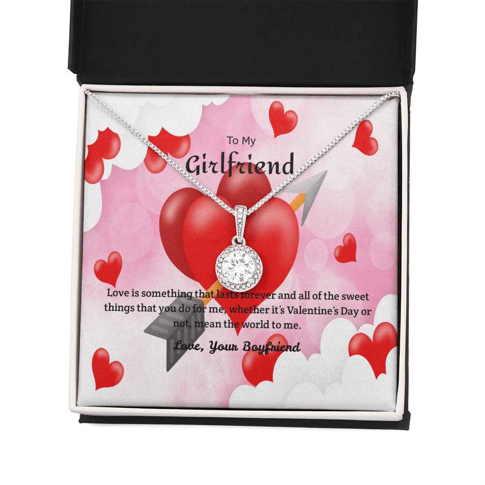 To My Girlfriend Valentines Gift You Mean the World to Me Eternal Union Necklace - Eternal Hope