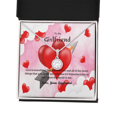 To My Girlfriend Valentines Gift You Mean the World to Me Eternal Union Necklace - Eternal Hope