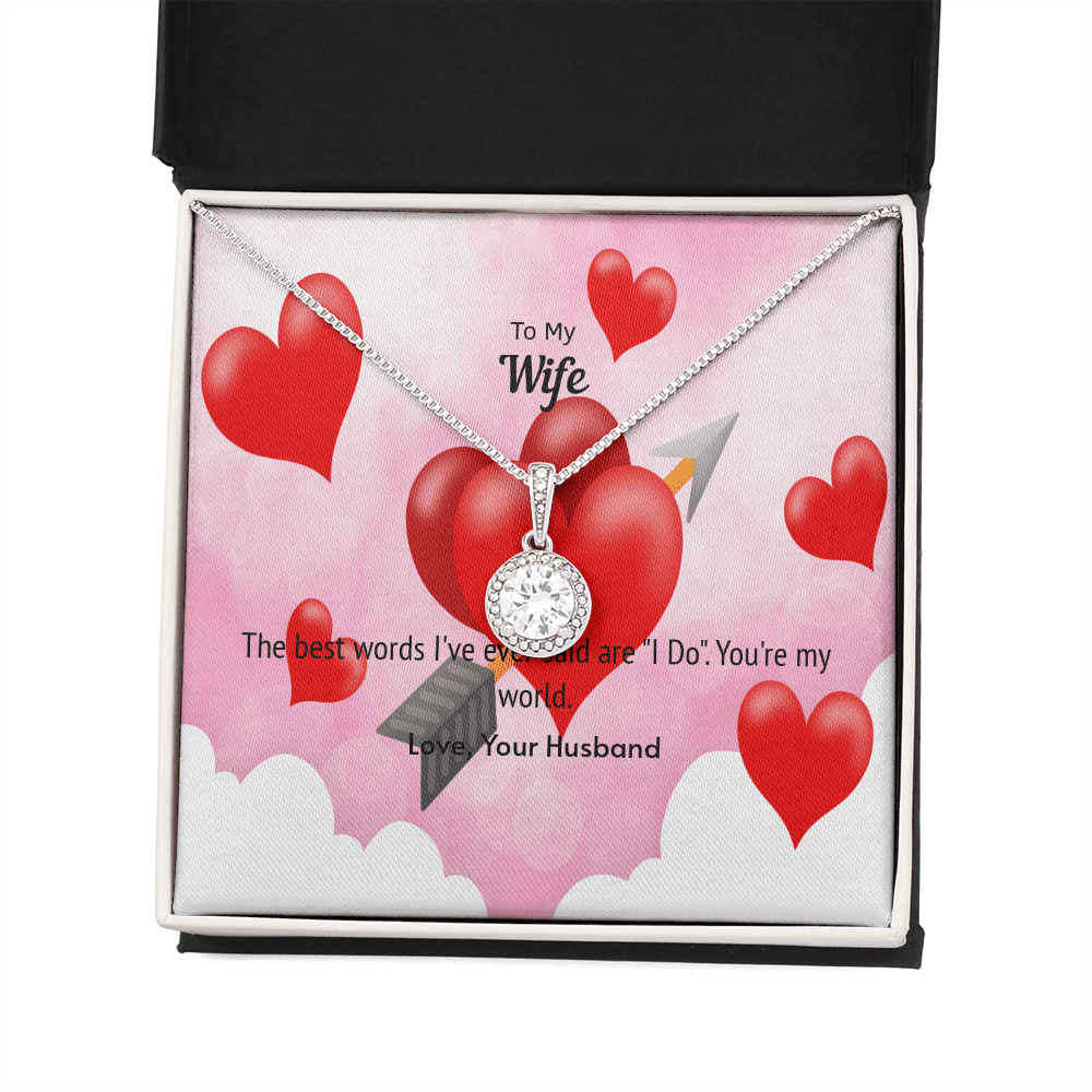 Wife Valentines Gift You're My World Eternal Union Necklace - Eternal Hope