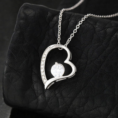 Gift For Wife Life Is Perfect Forever Love NecklaceHeart Pendant Stainless Steel or 18k Gold - Forever Love Necklace Gift Idea For Woman