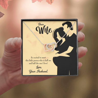 Wife Gift For Wife Birthday Expecting Baby Gift Inseparable Love Pendant 18k Rose Gold Finish 16� - Interlocking Hearts Necklace
