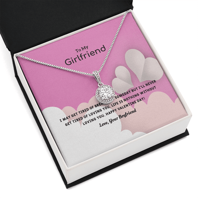 To My Girlfriend Valentines Gift Life is Loving Eternal Union Necklace - Eternal Hope