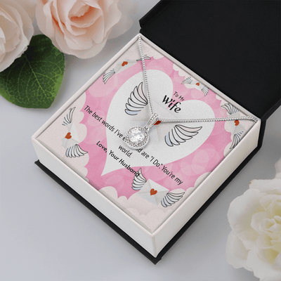 Wife Valentines Gift The Beast Words I Do Eternal Union Necklace - Eternal Hope