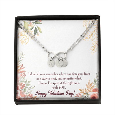To My Girlfriend Time Well Spent Infinity Bracelet With Initial Charms - Infinity Bracelet