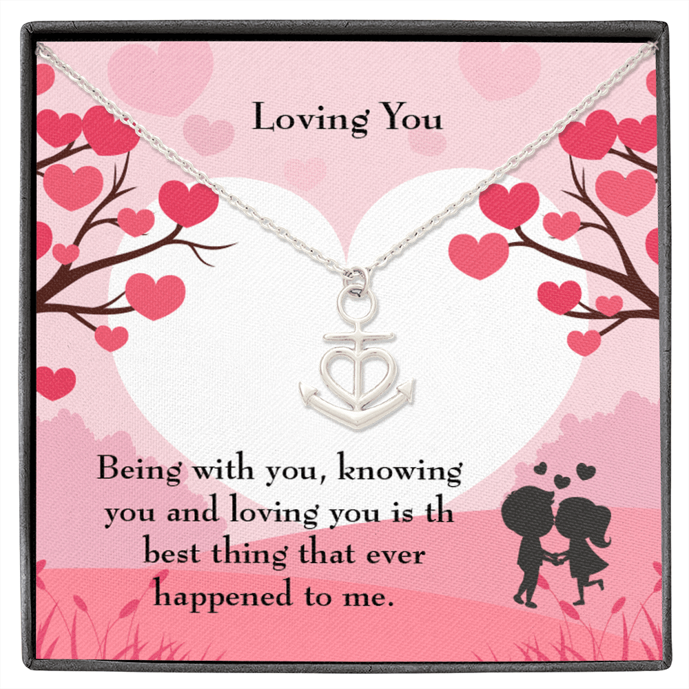 Wife Necklace Gift Loving You Anchor Pendant Message Card - Anchor Necklace Love Messages Gifts