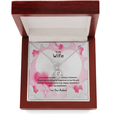 Wife Valentines Gift Thank You For Bringing Happiness Eternal Union Necklace - Eternal Hope