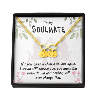 To My Girlfriend You Mean The World Infinity Bracelet With Initial Charms - Infinity Bracelet