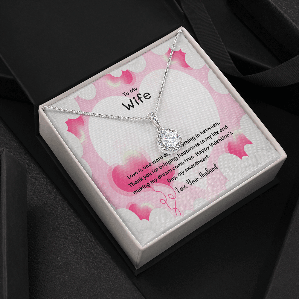 Wife Valentines Gift Thank You For Bringing Happiness Eternal Union Necklace - Eternal Hope