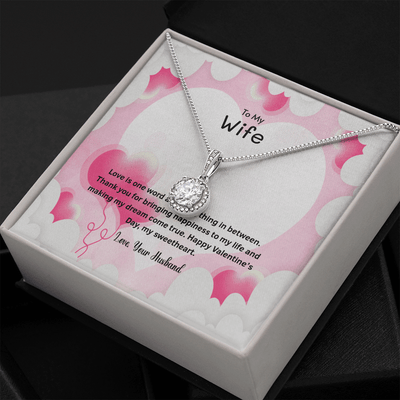 Wife Valentines Gift Thank You For Bringing Happiness Eternal Union Necklace - Eternal Hope