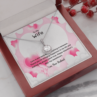 Wife Valentines Gift Thank You For Bringing Happiness Eternal Union Necklace - Eternal Hope