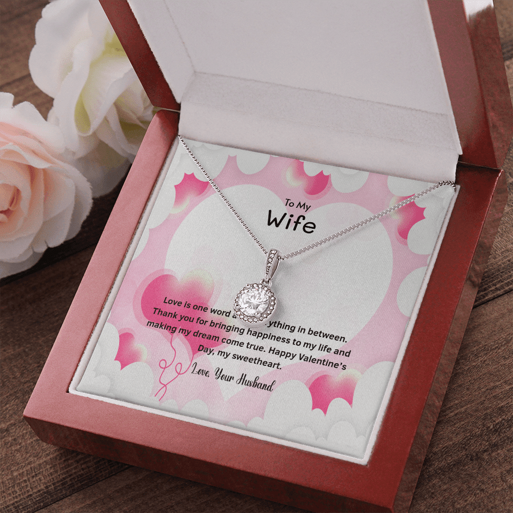 Wife Valentines Gift Thank You For Bringing Happiness Eternal Union Necklace - Eternal Hope