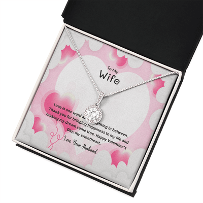 Wife Valentines Gift Thank You For Bringing Happiness Eternal Union Necklace - Eternal Hope