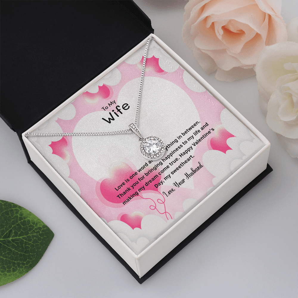 Wife Valentines Gift Thank You For Bringing Happiness Eternal Union Necklace - Eternal Hope