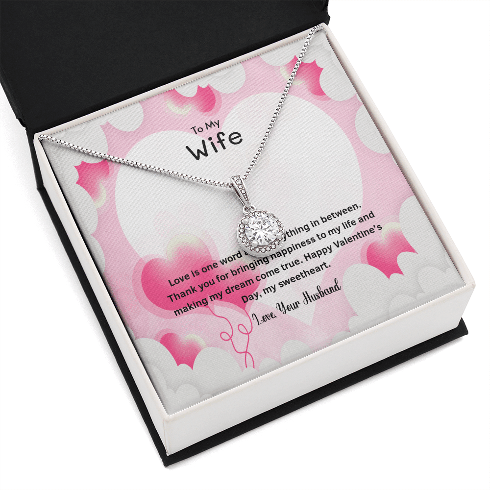 Wife Valentines Gift Thank You For Bringing Happiness Eternal Union Necklace - Eternal Hope