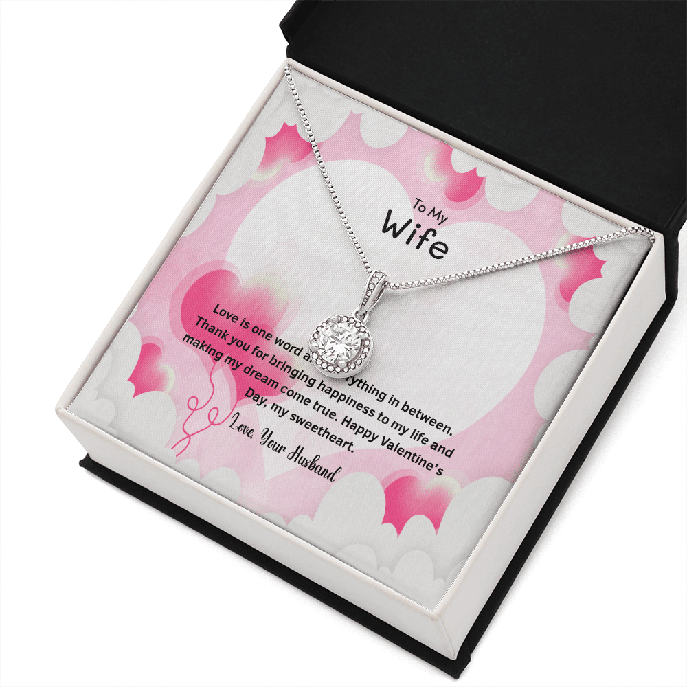 Wife Valentines Gift Thank You For Bringing Happiness Eternal Union Necklace - Eternal Hope