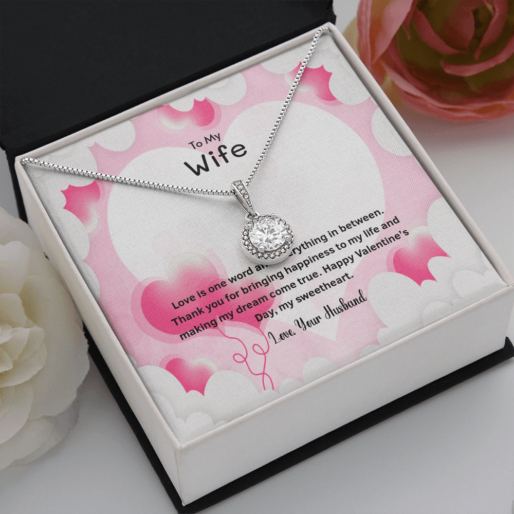 Wife Valentines Gift Thank You For Bringing Happiness Eternal Union Necklace - Eternal Hope