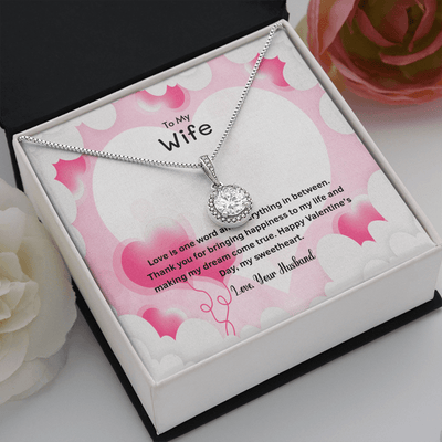 Wife Valentines Gift Thank You For Bringing Happiness Eternal Union Necklace - Eternal Hope