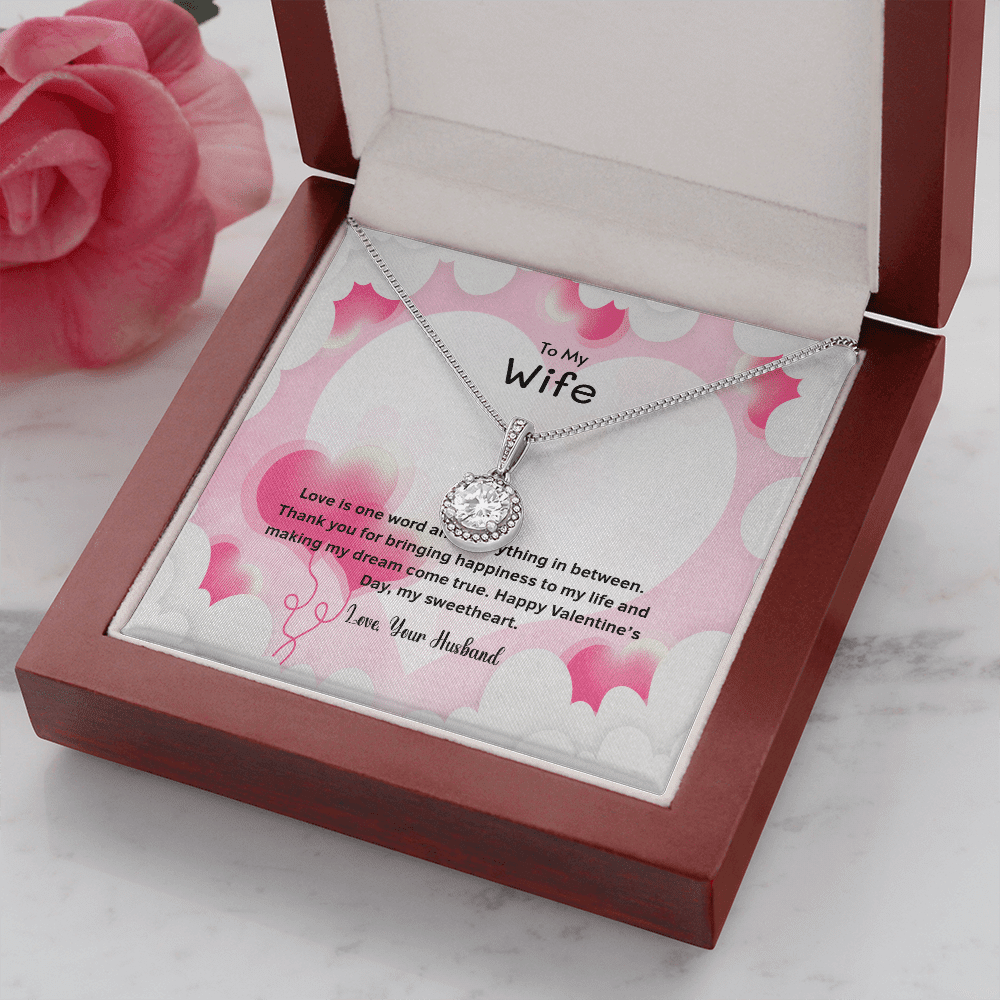 Wife Valentines Gift Thank You For Bringing Happiness Eternal Union Necklace - Eternal Hope